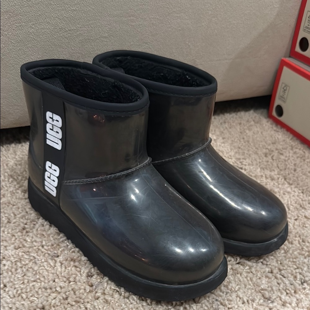 UGG Black Rain & Snow Boots Waterproof Durable Design